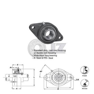 3/4 in 2-Bolts Flange Units Cast Iron UCFL204-12 Mounted Bearing UC204-12+FL204