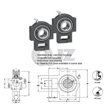 2x 1 in Take Up Units Cast Iron UCT205-16 Mounted Bearing UC205-16+T205 New