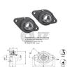 2x 35 mm 2-Bolts Flange Units Cast Iron UCFL207 Mounted Bearing UC207 + FL207