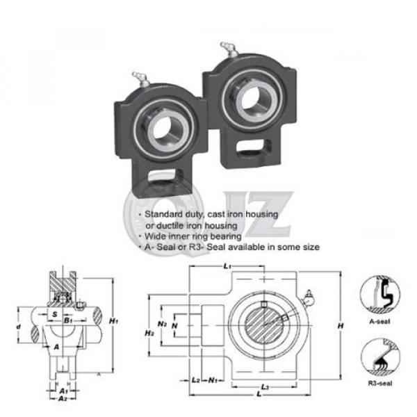 2x 2 3/8 in Take Up Units Cast Iron UCT212-38 Mounted Bearing UC212-38+T212 #2 image